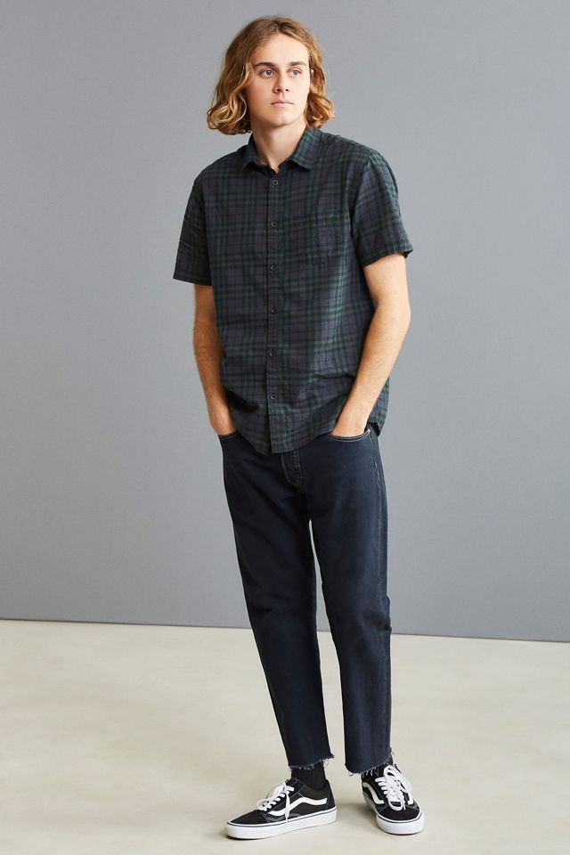 UO Blackwatch Plaid Short Sleeve Button-Down Shirt #5