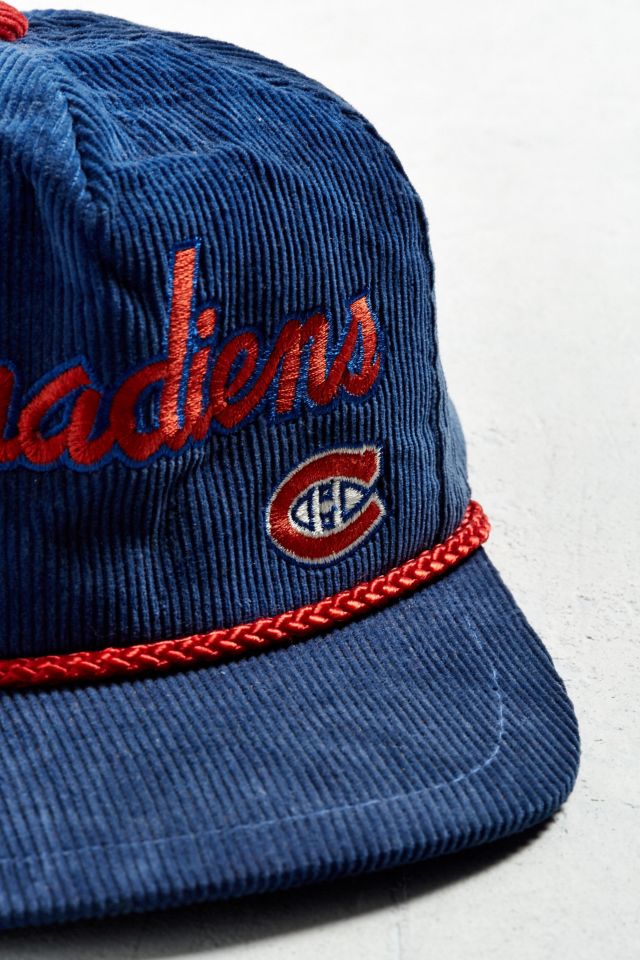 Vintage Montreal Canadiens Corduroy Snapback Hat #1