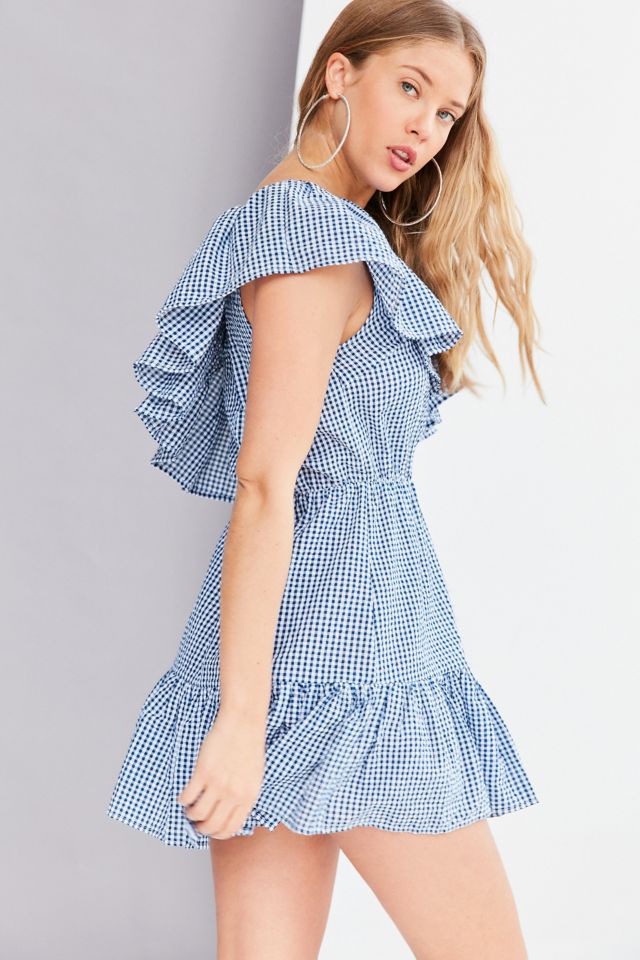 MINKPINK Wanderer One-Shoulder Ruffle Dress #2