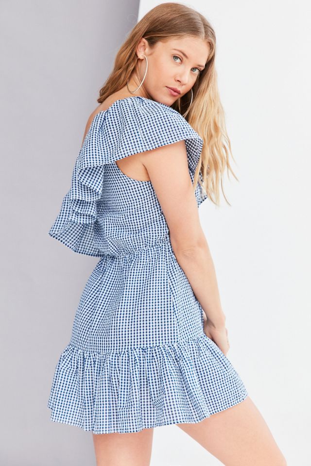 MINKPINK Wanderer One-Shoulder Ruffle Dress #3