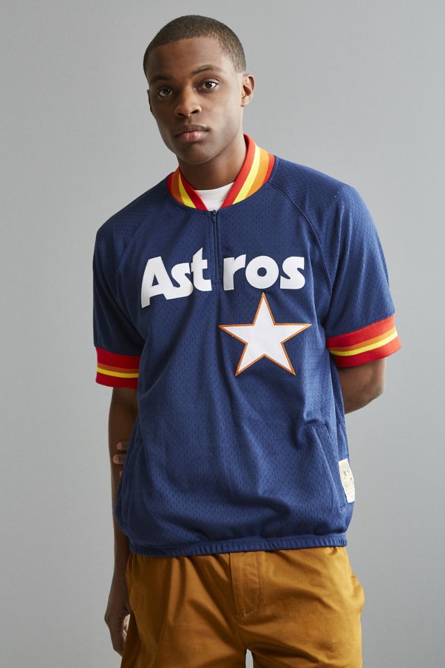 Youth Mitchell & Ness Nolan Ryan Navy Houston Astros Cooperstown Collection  Mesh Batting Practice Jersey