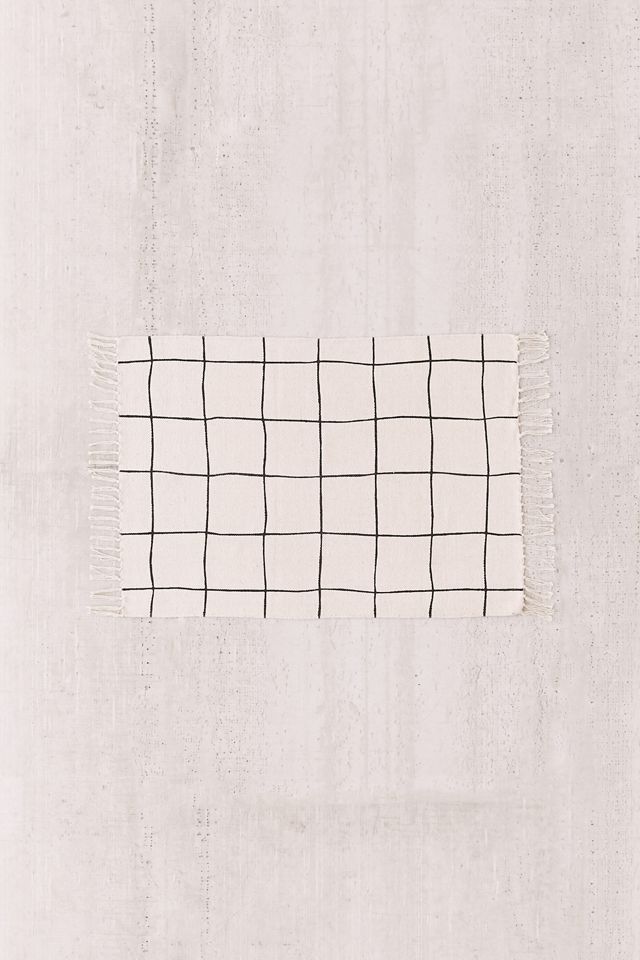 Wonky Grid Printed Rug #3