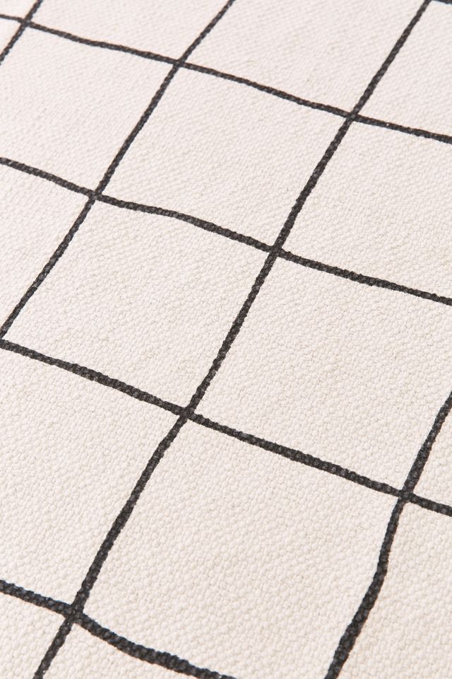 Wonky Grid Printed Rug #4