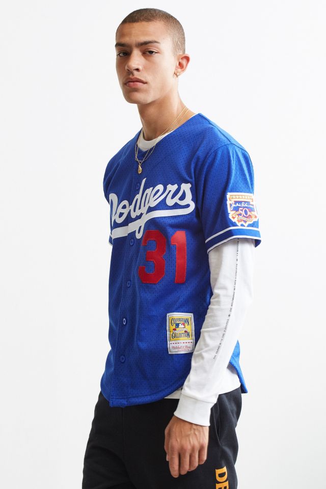 Mitchell & Ness MLB Los Angeles Dodgers Button Front Jersey