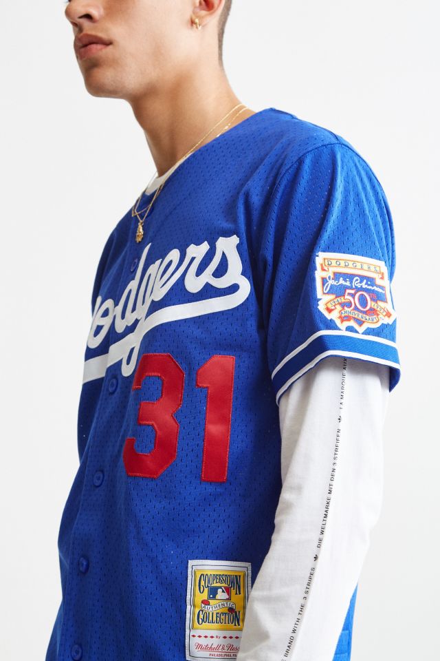 Mitchell & Ness Mens LA Dodgers Jersey - (MLD7642WB) - JSY1 - BAS