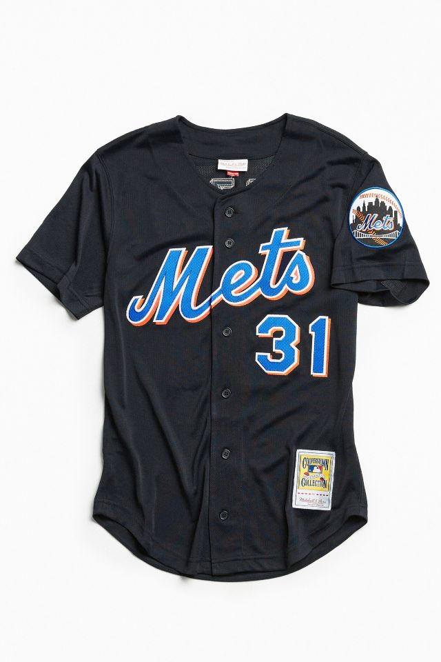 New York Mets Mitchell & Ness Icon Henley 3/4-Sleeve T-Shirt - Cream