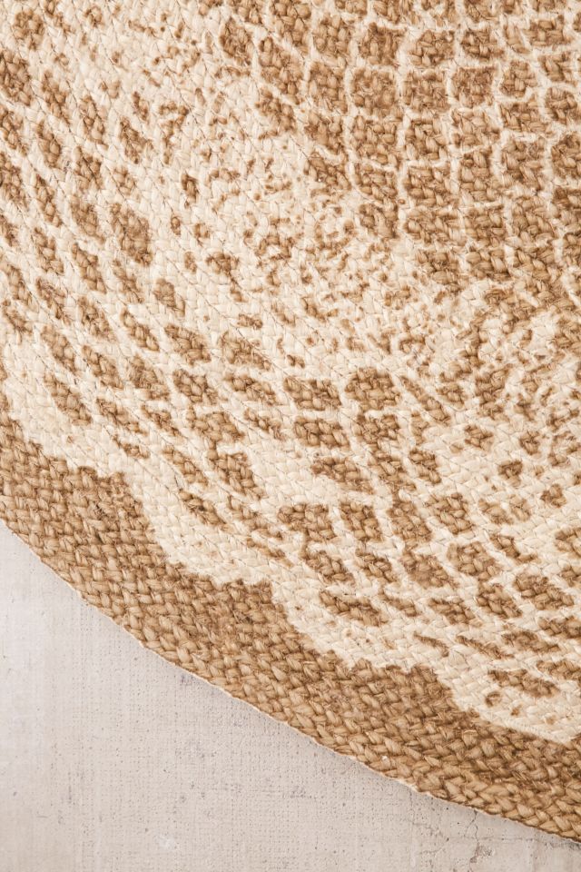 Gili Lace Print Round Jute Rug #2