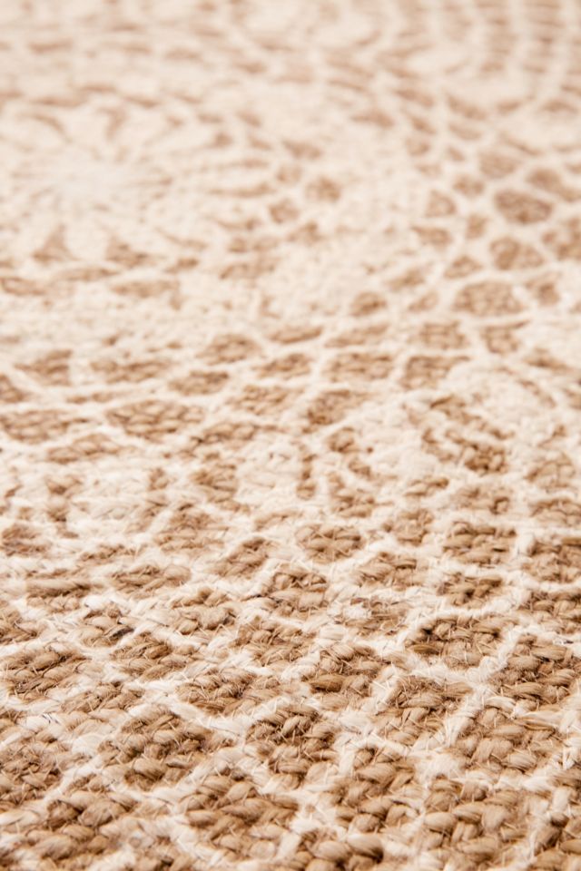 Gili Lace Print Round Jute Rug #3