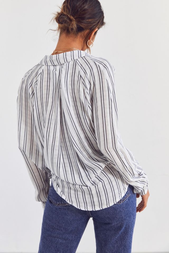 BDG Courtney Tie-Front Open Blouse #1