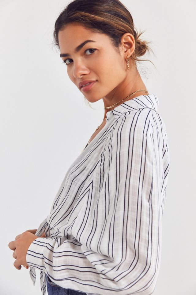 BDG Courtney Tie-Front Open Blouse #4