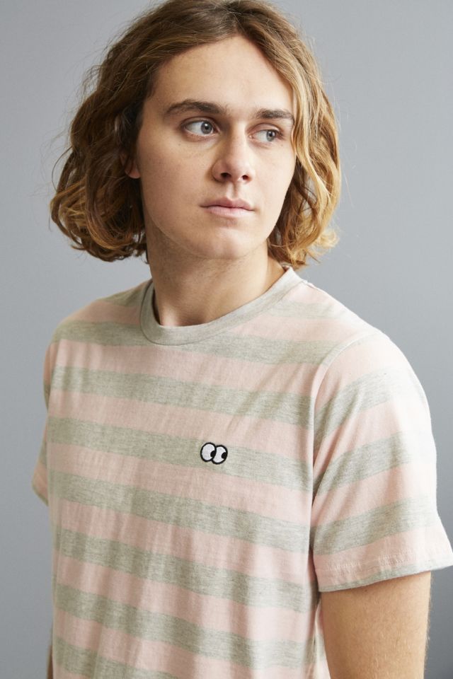 Lazy Oaf Grey Pink Stripe Tee #1