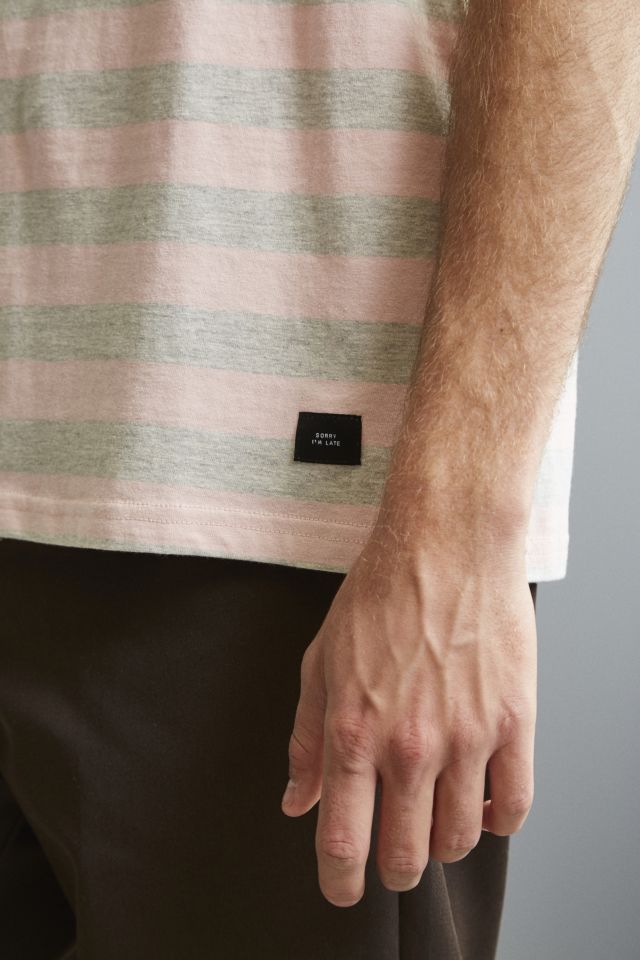Lazy Oaf Grey Pink Stripe Tee #3