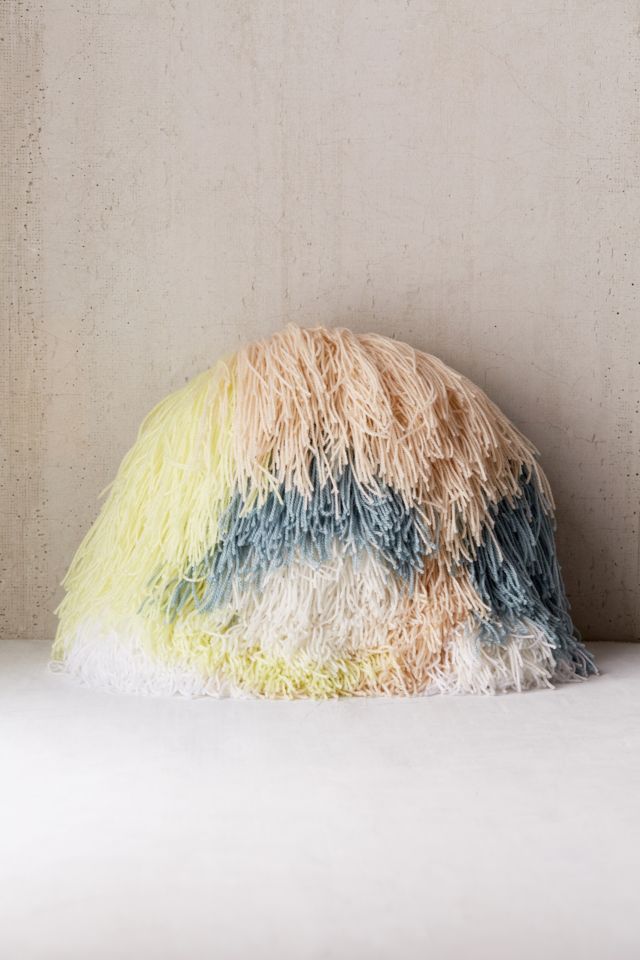 Round Shaggy Pastel Pillow #1