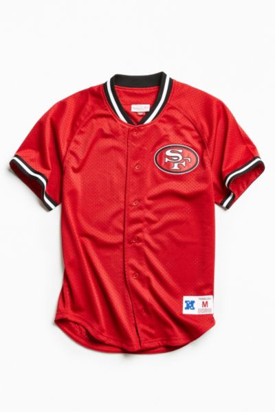 Mitchell Ness NFL San Francisco 49ers Pro Mesh Button Front Jersey Urban Outfitters