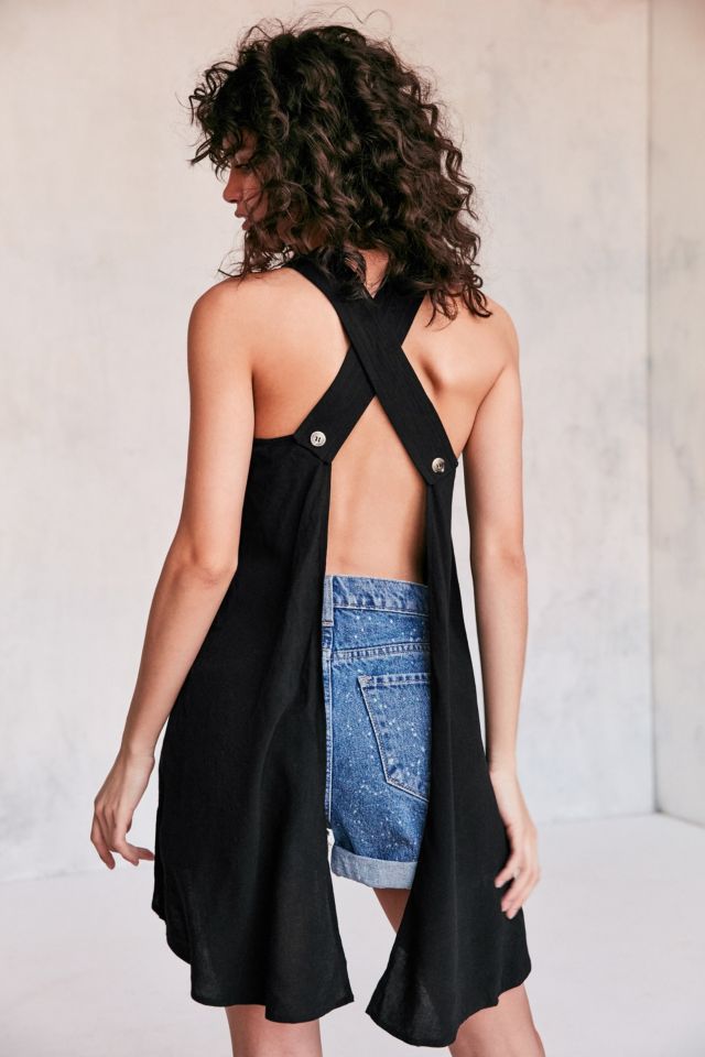 Silence + Noise Apron Open Cross-Back Blouse #1