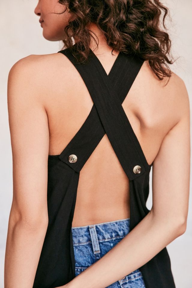 Silence + Noise Apron Open Cross-Back Blouse #4