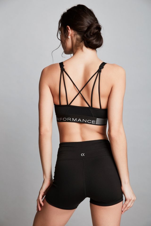 Calvin Klein Performance Strappy Back Logo Sports Bra