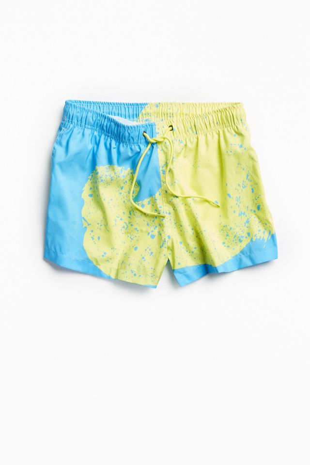 Boardies® Venice Yellow Swirl Shorties Swim Trunk