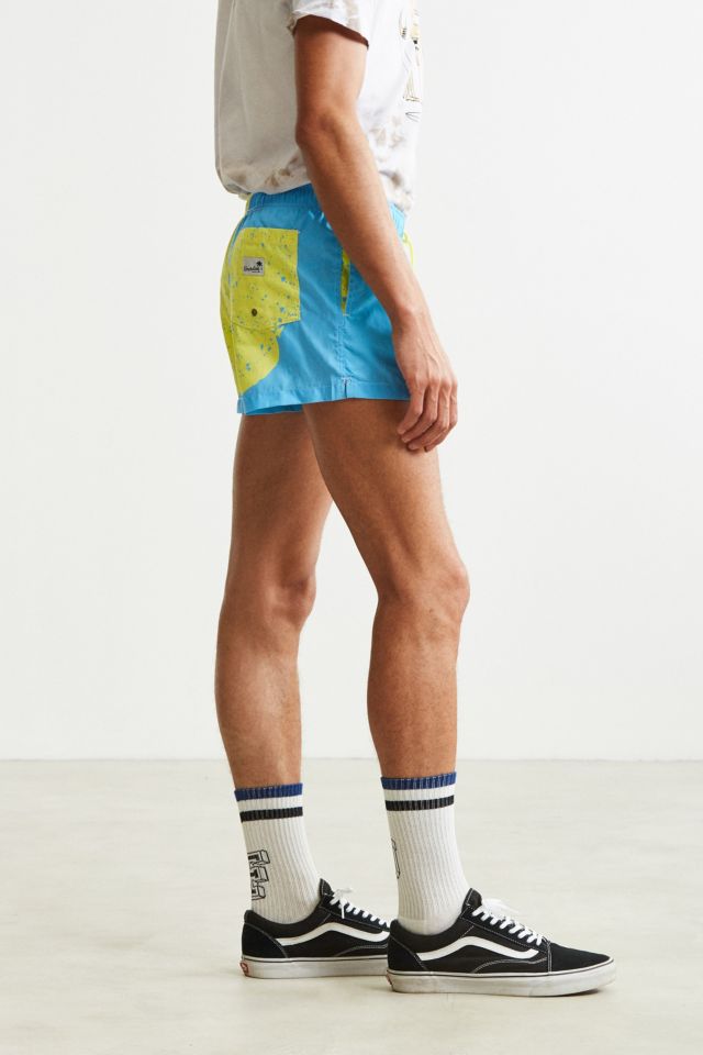 Boardies® Venice Yellow Swirl Shorties Swim Trunk #2