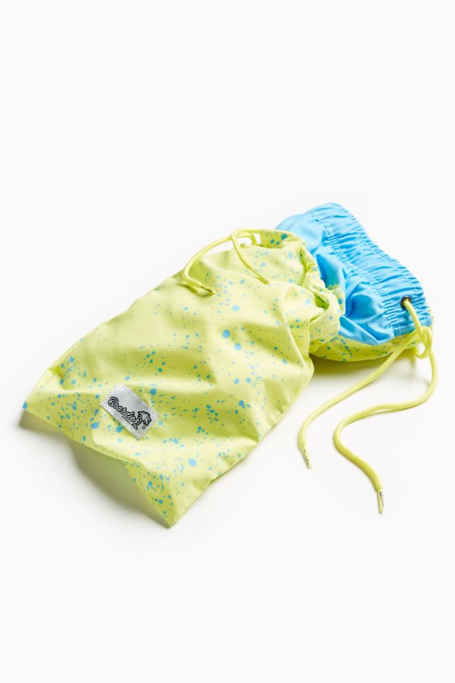 Boardies® Venice Yellow Swirl Shorties Swim Trunk #4