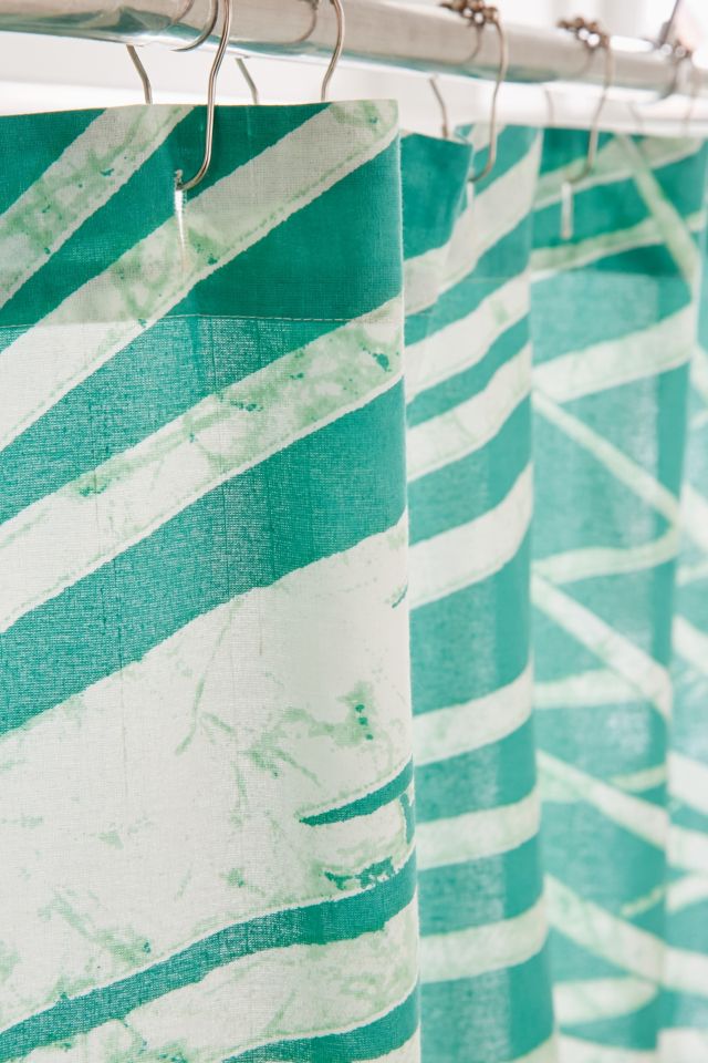 Batik Palm Print Shower Curtain #1