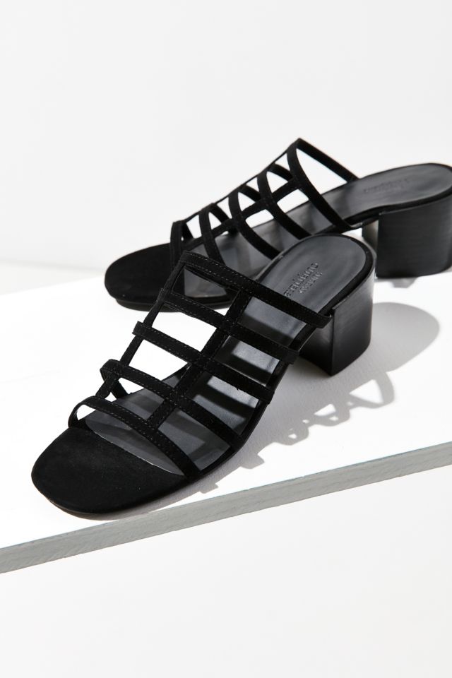 Faux Suede Lattice Mule #1