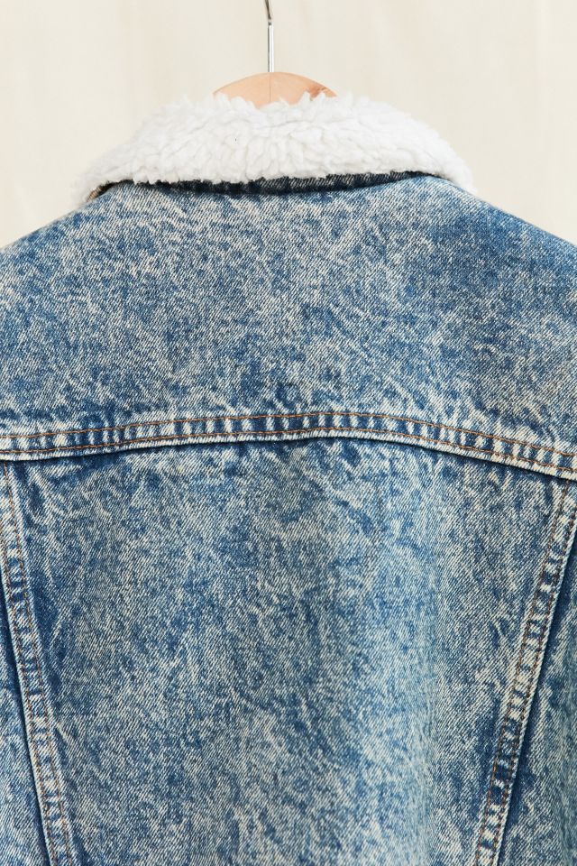 Vintage Levi's Acid Wash Sherpa Jacket Urban Outfitters