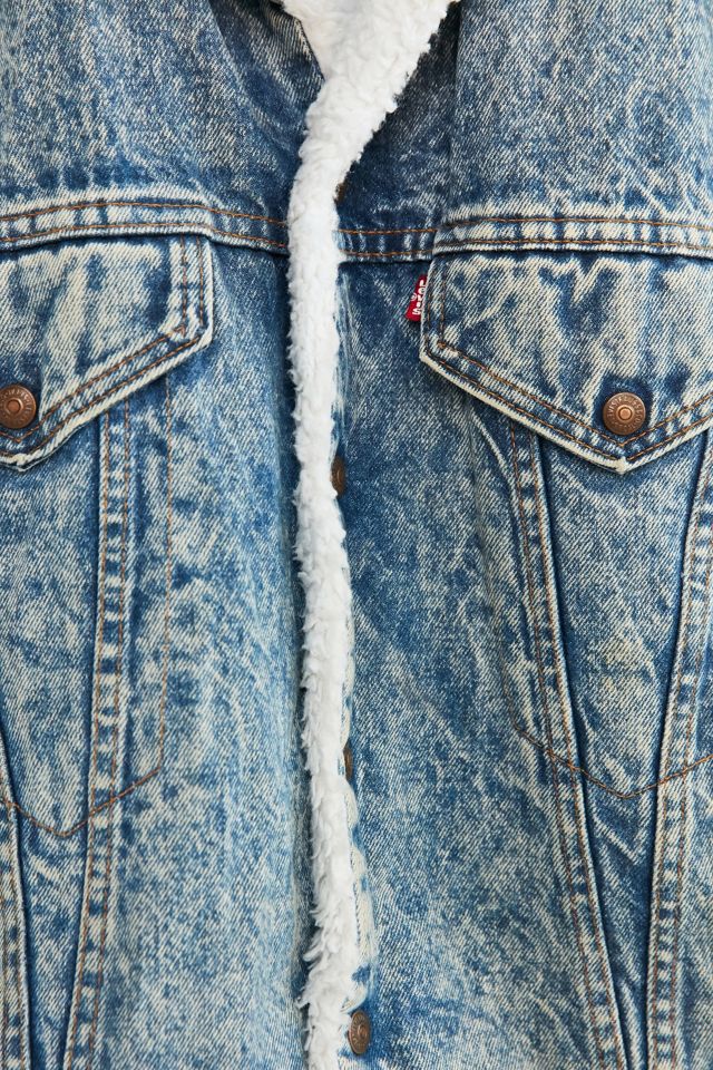 Vintage Levi's Acid Wash Sherpa Jacket Urban Outfitters