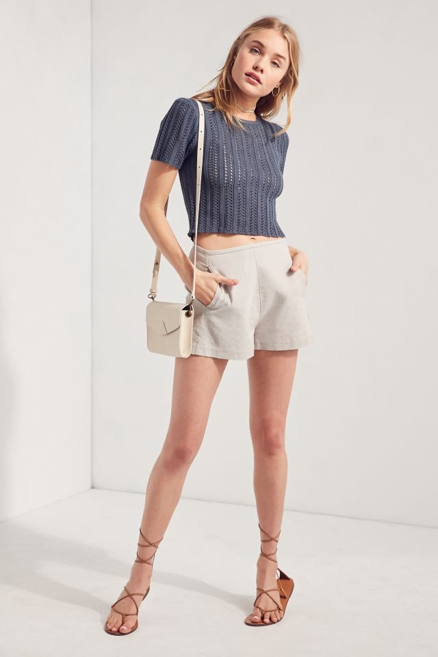 Kimchi Blue Pointelle Cropped Sweater #2