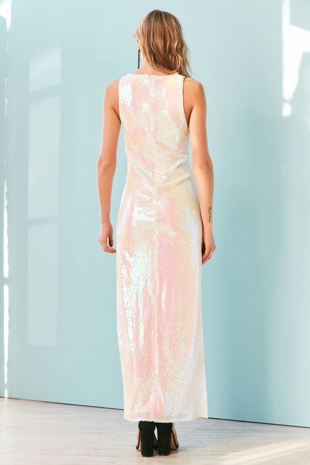 Glamorous Iridescent Sequin Maxi Dress #4