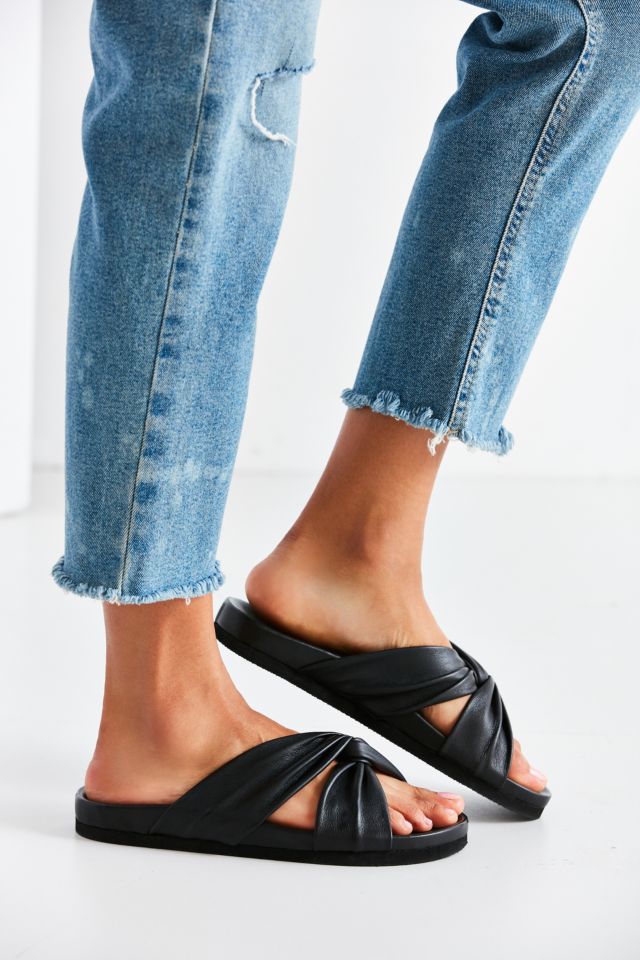 Sandales à enfiler en cuir souple torsadé #2