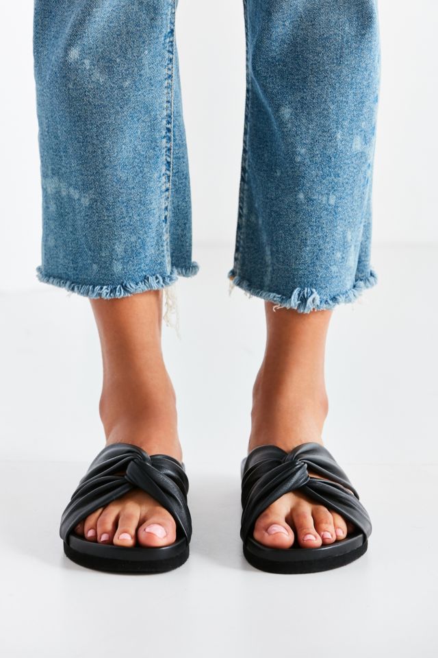 Sandales à enfiler en cuir souple torsadé #4