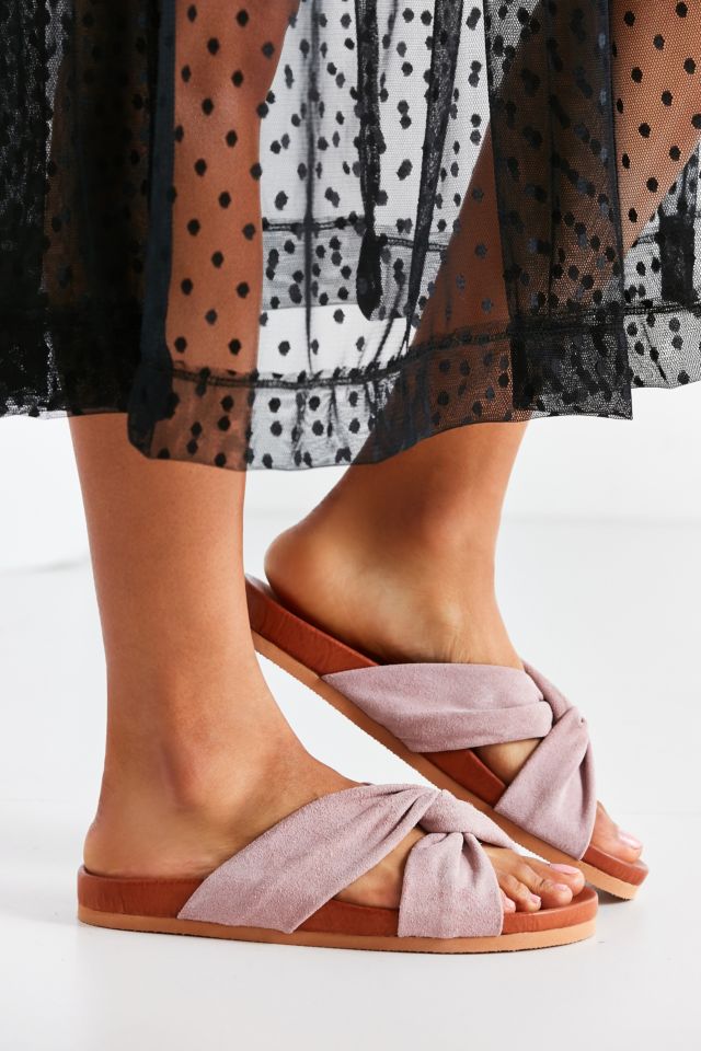 Supple Suede Twist Slide #2