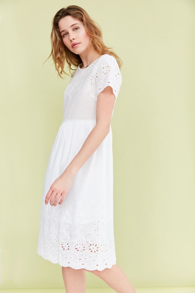 Robe mi-longue à œillets de style babydoll Kimchi Blue #5