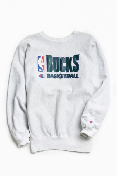 Vintage Champion NBA Milwaukee Bucks Crew Neck Sweatshirt Urban Outfitters