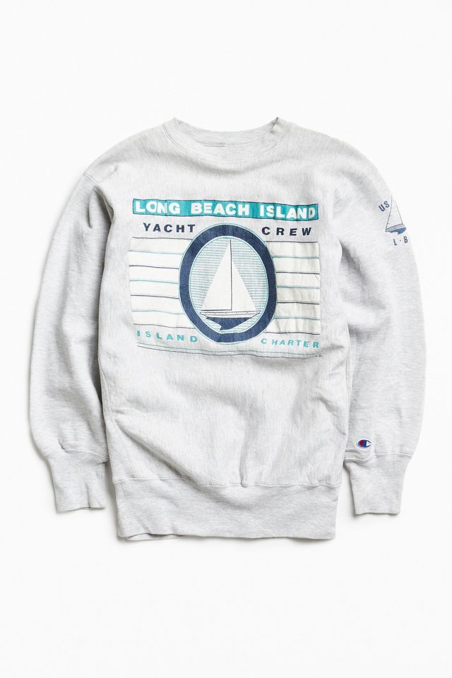 Vintage Champion Long Beach Island Crew Neck Sweatshirt Urban