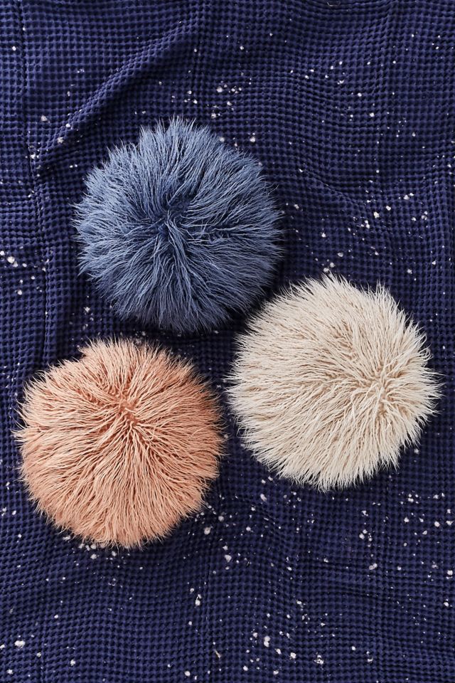Willow Faux Fur Round Pillow #2