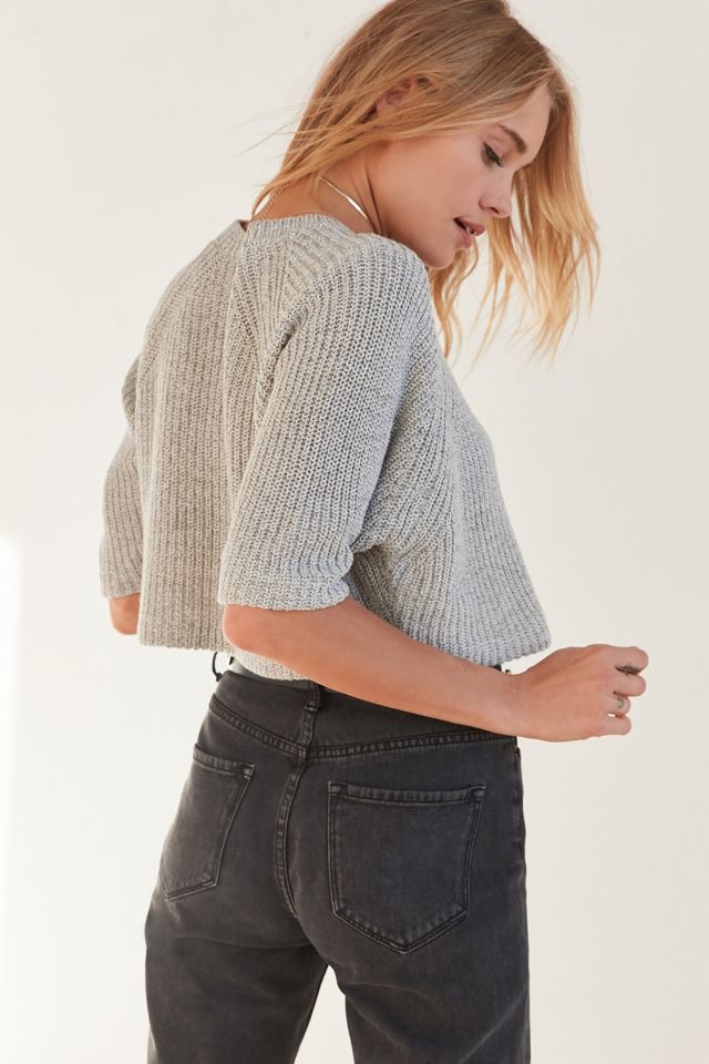 Silence + Noise Maddie Cut-Out Cropped Sweater #1