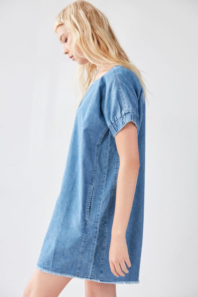 BDG Elastic-Sleeve Denim Mini Dress #2