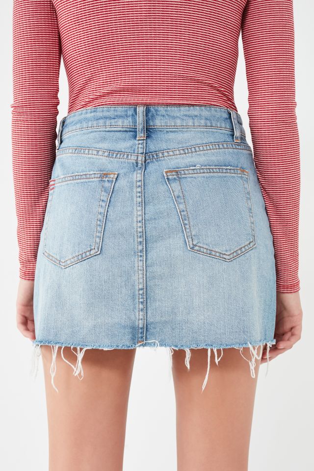 BDG Notched Denim Mini Skirt