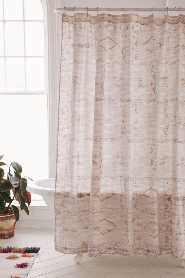Sanna Printed Stitch Shower Curtain | Urban Outfitters Canada