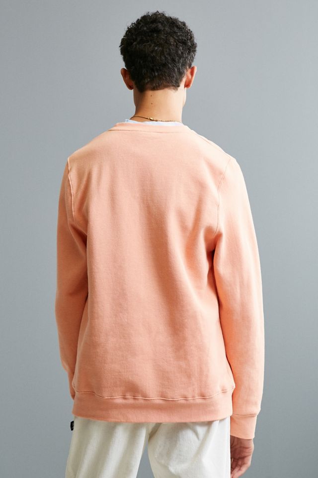 Stussy New Stock Pink Embroidered Crew Neck Sweatshirt #4
