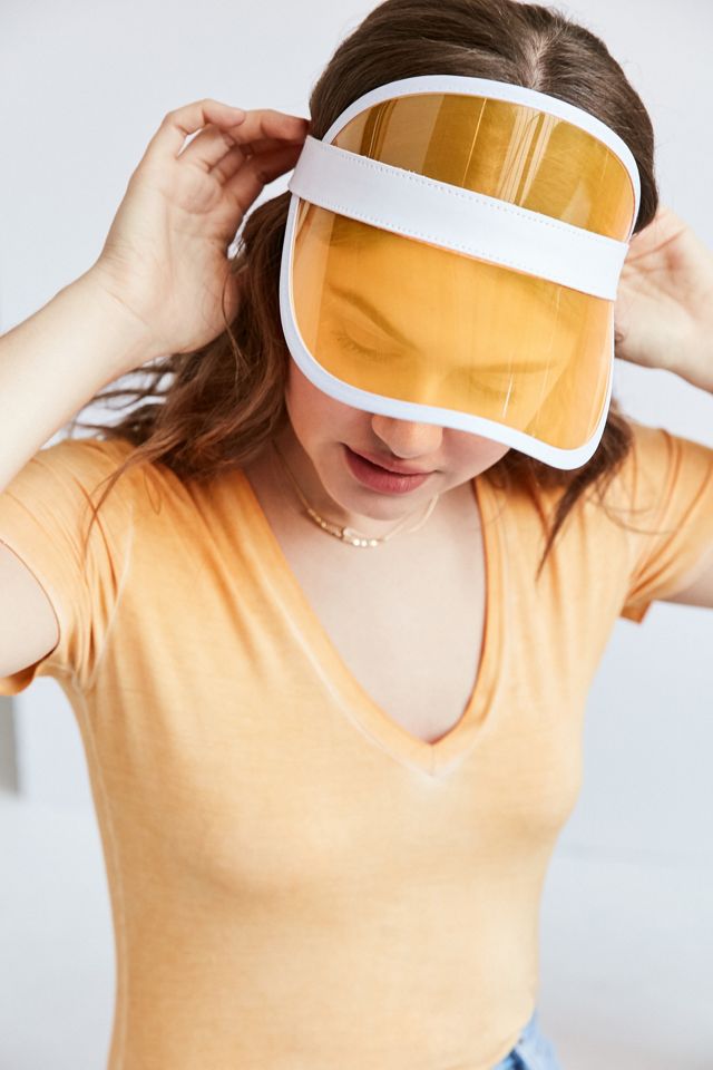 URBAN OUTFITTERS Holographic Festival Visor Silence + Noise Iridescent Shimmer Mesh Tee | Urban Outfitters main image 3