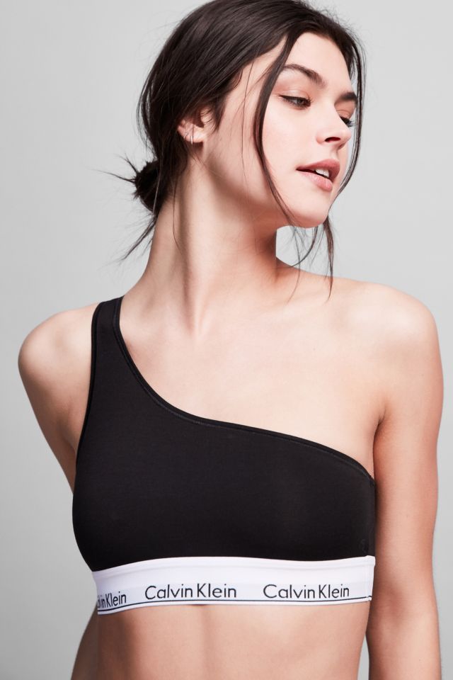 Calvin Klein Modern Cotton Unlined One Shoulder Bralette  Urban Outfitters  Japan - Clothing, Music, Home & Accessories