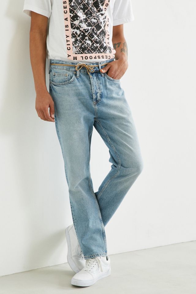 Light Wash High-Rise Straight-Leg Dad Jeans