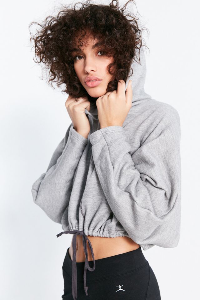 Cropped hoodie on sale with cinched waist