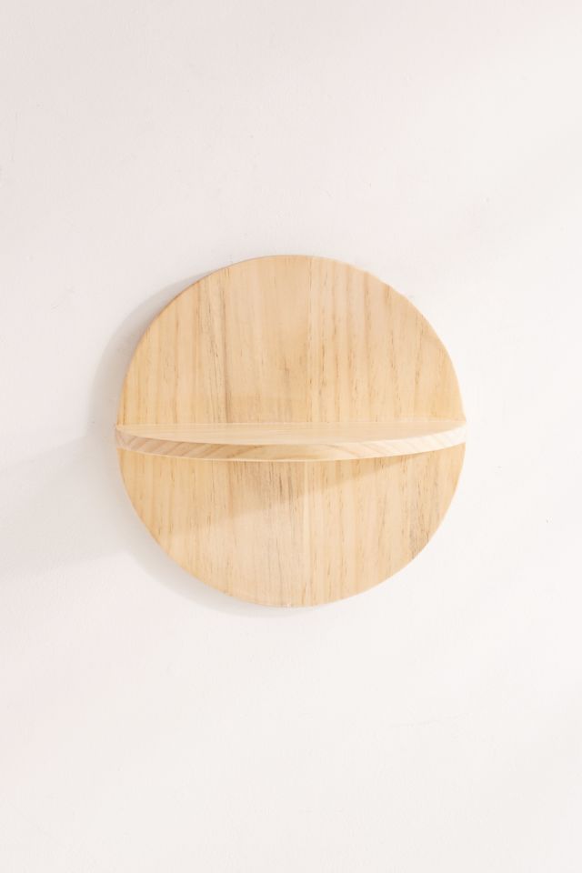 Calista Circle Wooden Wall Shelf #1