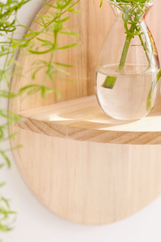 Calista Circle Wooden Wall Shelf #2