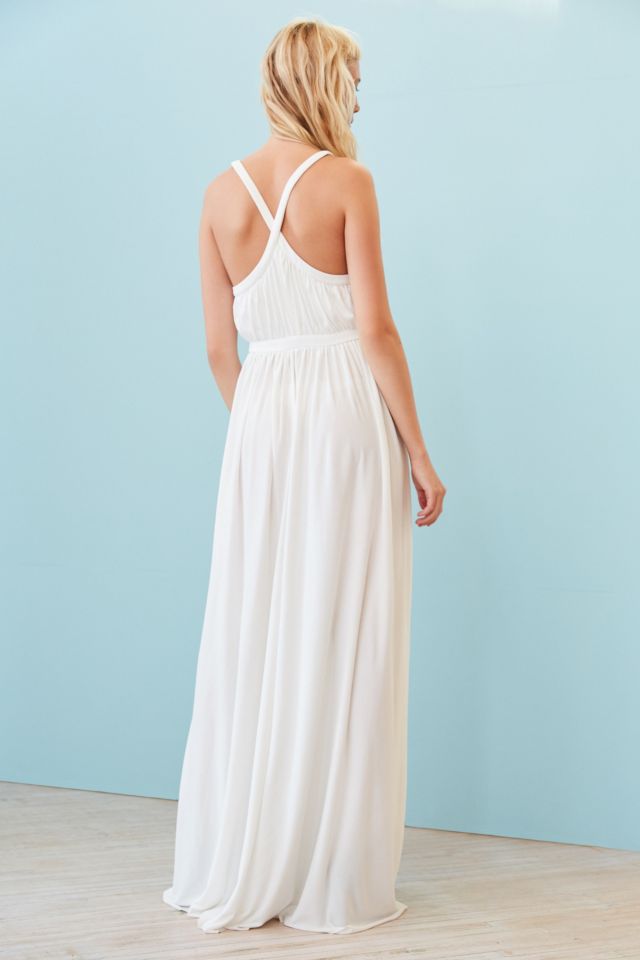 Robe maxi asymétrique en cupro Coralina Silence + Noise #1