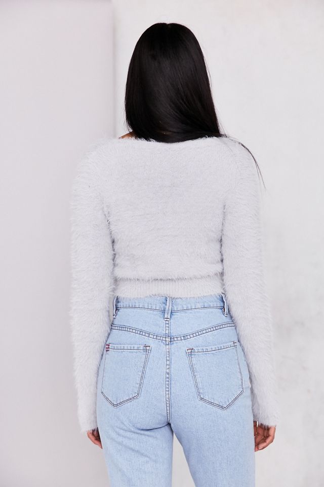 Kimchi Blue Fuzzy Button-Down Cropped Cardigan | Urban Outfitters